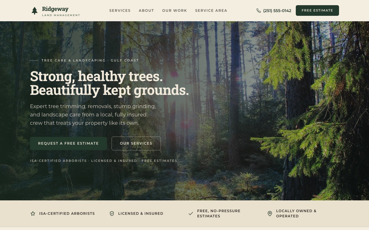 Ridgeway Land Management website